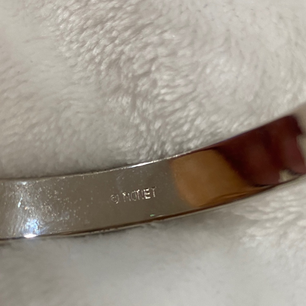 MONET VINTAGE Silver-Tone Metal Bangle Bracelet - Picture 4 of 6